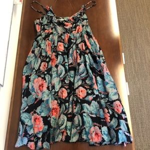 Twenty8Twelve Graphic Floral Pleated Ruffle Dress